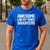 Awesome Like My Three Daughters Dad Joke Small Men's Casual T-Shirt Royal Blue