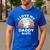 Axolotl Kids Teens Retro Sunset I Love My Daddy Men's Casual T-Shirt Royal Blue