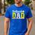 Ballpark Dad Baseball Softball Dad Of Ballers Men's Casual T-Shirt Royal Blue