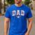 Baseball Dad Shirt Baseball Player Game Day Father's Day Men's Casual T-Shirt Royal Blue
