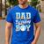 Baseball Ice Cream Drip Dad Of The Birthday Boy Baseball Men's Casual T-Shirt Royal Blue