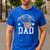 Basketball Dad Coach Sports Fan Men's Casual T-Shirt Royal Blue
