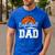Basketball Dad Basketball Player Game Day Father's Day Men's Casual T-Shirt Royal Blue