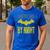 Batman Dad By Day Men's Casual T-Shirt Royal Blue