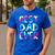 Best Dad Ever Colorful Tie Dye Fathers Day Men's Casual T-Shirt Royal Blue