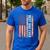 Best Dad Ever US American Flag For Father's Day Men Men's Casual T-Shirt Royal Blue