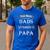 The Best Dads Get Promoted To Papa Father's Day New Grandpa Men's Casual T-Shirt Royal Blue The Best Dads Get Promoted To Papa Father's Day New Grandpa Men's Casual T-Shirt Royal Blue