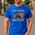 Best Frenchie Dad Ever Bulldog American Flag Men's Casual T-Shirt Royal Blue