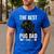 Best Pug Dad Ever Fathers Day Cute Daddy Dad Pug Men's Casual T-Shirt Royal Blue