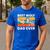 Best Wolf Dad Ever Men's Casual T-Shirt Royal Blue