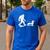 Bigfoot Walking Dachshund Tee Wiener Dog Dad Men's Casual T-Shirt Royal Blue