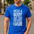 With A Body Like This Who Needs Hair Shirt Dad Bald Man Men's Casual T-Shirt Royal Blue