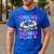 Bonus Dad Of The Birthday Girl Rolling Skate Bday Family Men's Casual T-Shirt Royal Blue