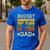 Bucket Dad Softball Dad Baseball Coach Father's Day Men's Casual T-Shirt Royal Blue Bucket Dad Softball Dad Baseball Coach Father's Day Men's Casual T-Shirt Royal Blue