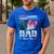 Burnouts Or Bows Your Dad Loves You Gender Reveal Men's Casual T-Shirt Royal Blue