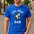 Cal Poly Mustangs Arched Dad Men's Casual T-Shirt Royal Blue