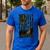 Camo Deer American Flag Graphic Hunting Men Dad Boys Men's Casual T-Shirt Royal Blue