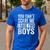 You Can't Scare Me I Have Two Boys Sons Mom Dad Men's Casual T-Shirt Royal Blue