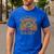 Captain Daddy Pirate Jolly Roger Flag Dad Halloween Men's Casual T-Shirt Royal Blue
