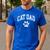 Cat Dad Vintage Distressed Cat Paw Men's Casual T-Shirt Royal Blue