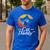 Cat Daddy Vintage 80s Style Cat Retro Sunglasses Distressed Men's Casual T-Shirt Royal Blue