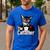 The Cat Father Cool Cat Dad Cat Lovers Men's Casual T-Shirt Royal Blue
