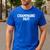 Champagne Papi Dad Father's Day Love Family Support Tee Men's Casual T-Shirt Royal Blue