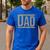 Checkered Dad Father's Day For Dad Family Men's Casual T-Shirt Royal Blue