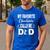 Cheer Dad My Favorite Cheerleader Calls Me Dad Men's Casual T-Shirt Royal Blue