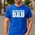 Cheer Dad Cheer Leading Cheer Leading Men Dad Fathers Day Men's Casual T-Shirt Royal Blue