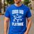 Cheer Dad Playbook Men's Casual T-Shirt Royal Blue