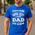 Cheerleading Dad Father Cheer Dad Men's Casual T-Shirt Royal Blue