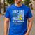 Childhood Cancer Survivor Support Step Dad Of A Warrior Men's Casual T-Shirt Royal Blue