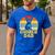 Chorkie Dad Retro Sunset Chihuahua Yorkie Mix Lover Men's Casual T-Shirt Royal Blue