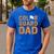 Color Guard Dad Flag Flipping Father Men's Casual T-Shirt Royal Blue