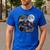 Crested Gecko Moon Retro Reptile Mom Dad Breeder Lover Men's Casual T-Shirt Royal Blue