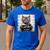 Cute Cat Mugshot Humorous Cat For Cats Lover Cat Mom Cat Dad Men's Casual T-Shirt Royal Blue