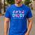 Cute Daddy Saurus Dad Dinosaur Birthday Boy Girl Family Men's Casual T-Shirt Royal Blue