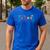 Dachshund Doxie Weenie Mom Dad Heartbeat Tie Dye Dog Men's Casual T-Shirt Royal Blue