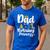 Dad Of The 1st Birthday Princess Girl 1 Years Old B-Day Men's Casual T-Shirt Royal Blue