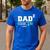 Dad 2 Second Time Dad Dad Of Two Men's Casual T-Shirt Royal Blue Dad 2 Second Time Dad Dad Of Two Men's Casual T-Shirt Royal Blue