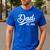 Dad 2026 Father Since 2026 Retro Dad Est 2026 Men's Casual T-Shirt Royal Blue