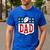 Dad American Football Happy Birthday Family Matching Retro Men's Casual T-Shirt Royal Blue Dad American Football Happy Birthday Family Matching Retro Men's Casual T-Shirt Royal Blue