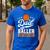 Dad Of The Baller Birthday Boy Basketball Themed Party Men's Casual T-Shirt Royal Blue
