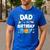 Dad Of The Birthday Boy Astronaut Family Space Planets Men's Casual T-Shirt Royal Blue