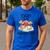 Dad Of The Birthday For Boy Barnyard Farm Animals Party Men's Casual T-Shirt Royal Blue