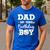 Dad Of The Birthday Boy Baseball Bday Family Men's Casual T-Shirt Royal Blue Dad Of The Birthday Boy Baseball Bday Family Men's Casual T-Shirt Royal Blue