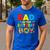 Dad Of The Birthday Boy Building Block Birthday Men's Casual T-Shirt Royal Blue
