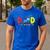 Dad Of The Birthday Boy Choo Choo Train Family Matching Men's Casual T-Shirt Royal Blue