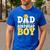 Dad Of The Birthday Boy Construction Birthday Party Hat Men Men's Casual T-Shirt Royal Blue